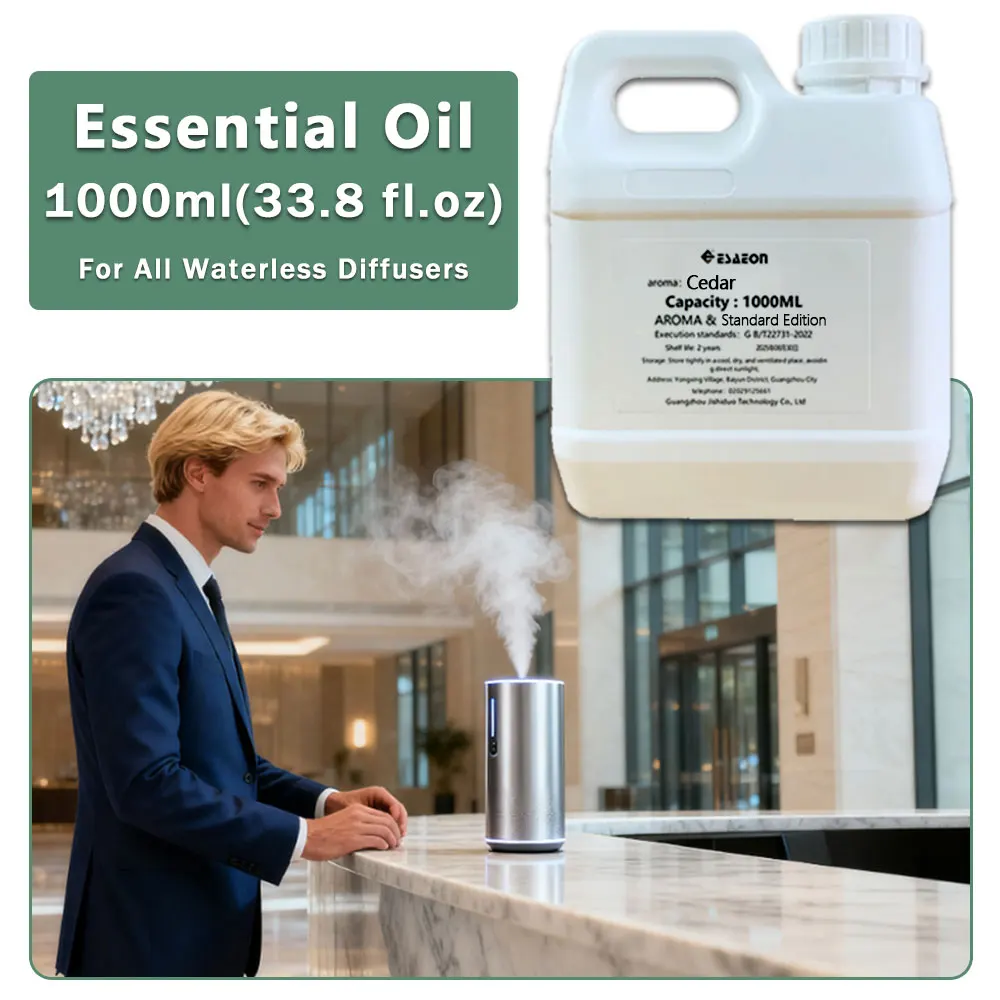ESAEON Essential Oils - For All Waterless Aromatherapy Machines, Hotel Household Aroma Machine Oil, Cedar - 1000ML (33.8 fl.oz)