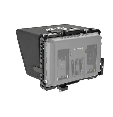 Nitze Monitor Cage für Blackmagic Video Assist 7 Zoll 12G HDR mit Sonnenschutz, HDMI-kompatibel und USB-C-Kabelklemmen – JT-B02B