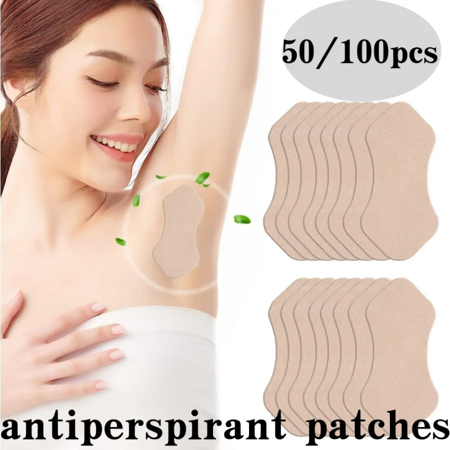 50/100pcs Summer Underarm Absorb Sweat Patch Invisible Skin Tone Disposable Underarm Sweat Pads Ultrathin Simple Scar Patches