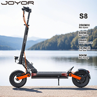 JOYOR S8 Foldable Adult Electric Scooter E-Scooter 25 km/h Electric Kick Scooter 600W Skateboards 48V 26Ah Kickboard Off-Road