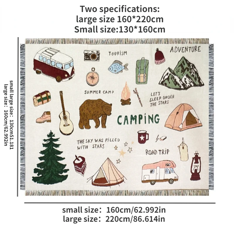 Pink Squirr Camping Decorative Blanket Cushion Camping Blanket Sofa Cover Throw Blanket  Picnics Mat for Outdoor Hiking Beach