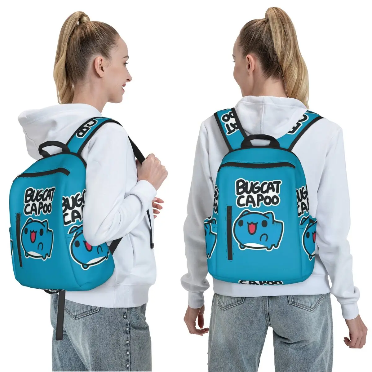 Comic Cat Bugcat Capoo Bug Cat Backpack Daypack Large Capacity Children BookBag School Bag Shoulder Bags for Men Women