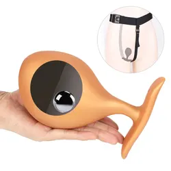 Plug anal portable avec boule en acier intégrée pour femme, jouets sexuels, outil de masturbation du jaune, stimulateur de prostate, plug anal