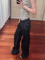 American Vintage Low Waist Wide Leg Jeans Women Spring Autumn Loose Drapey Tall Extended Length Hot Girls Casual Wide Leg Pants 5