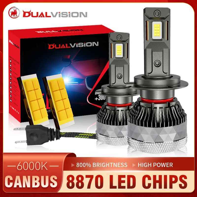 

Bullvision H4 LED H7 H3 K5C Led Headlights Canbus H11 H1 H8 H9 Fog Light 9005 HB3 9006 HB4 9012 HIR2 8870 CSP Turbo Lamp 12V 24V