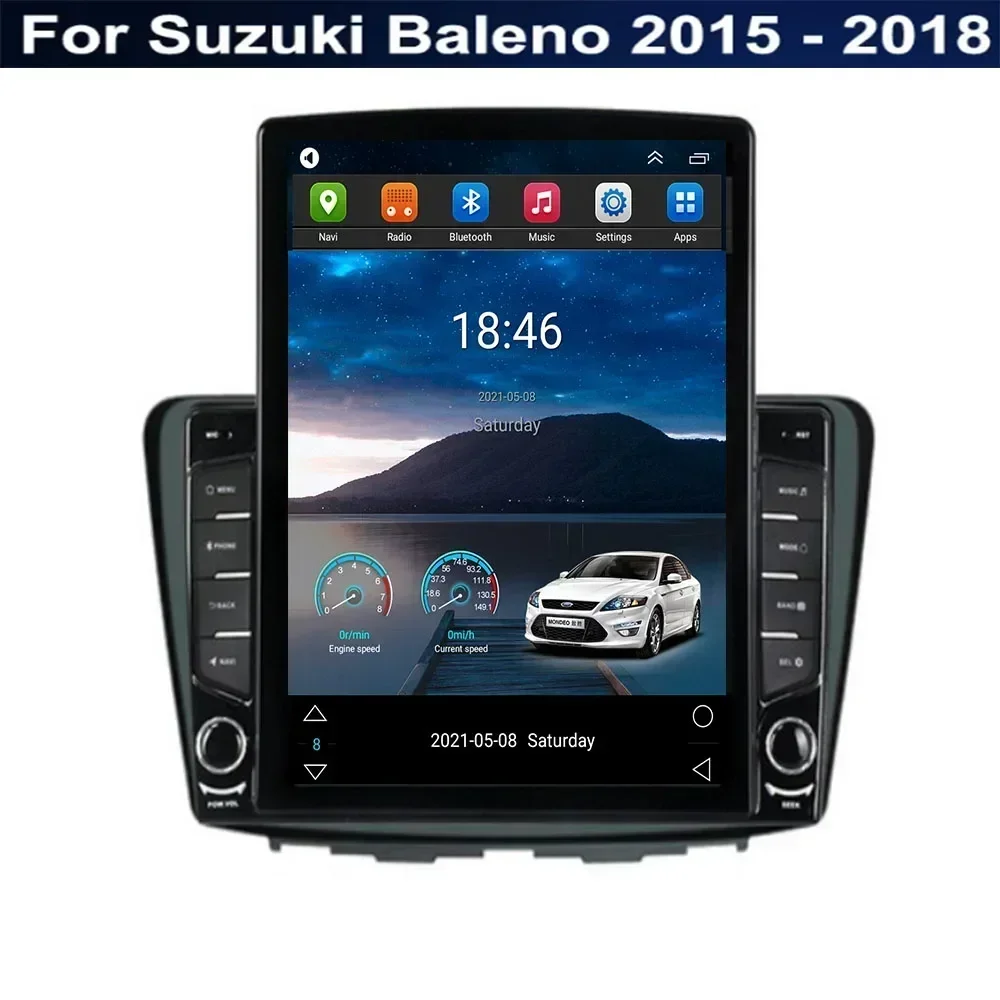 For Tesla Style 2 Din Android 13 Car Radio For Suzuki Baleno 2015-2035 Multimedia Video Player GPS Stereo Carplay RDS Camera