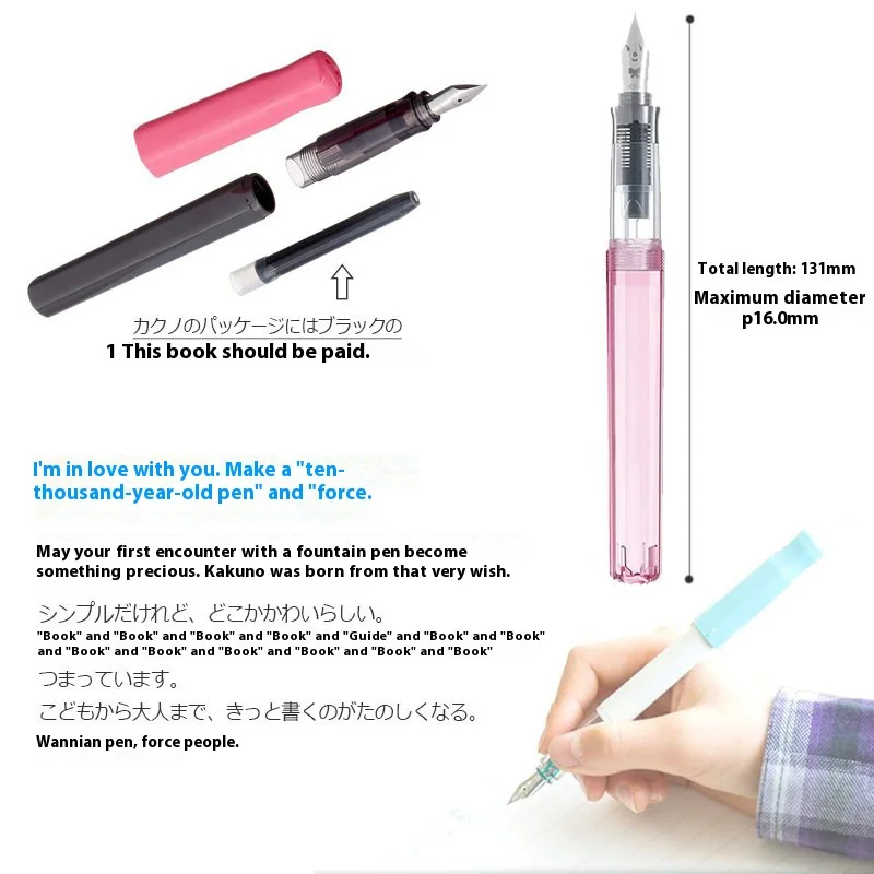 PILOT Kakuno Füllfederhalter, mehrfarbig, Dreamy/Smile Family-Serie, 0,4–0,7 mm Feder, Schreib-Kalligraphie-Stift, perfektes Geschenk für Studenten – Detail 9