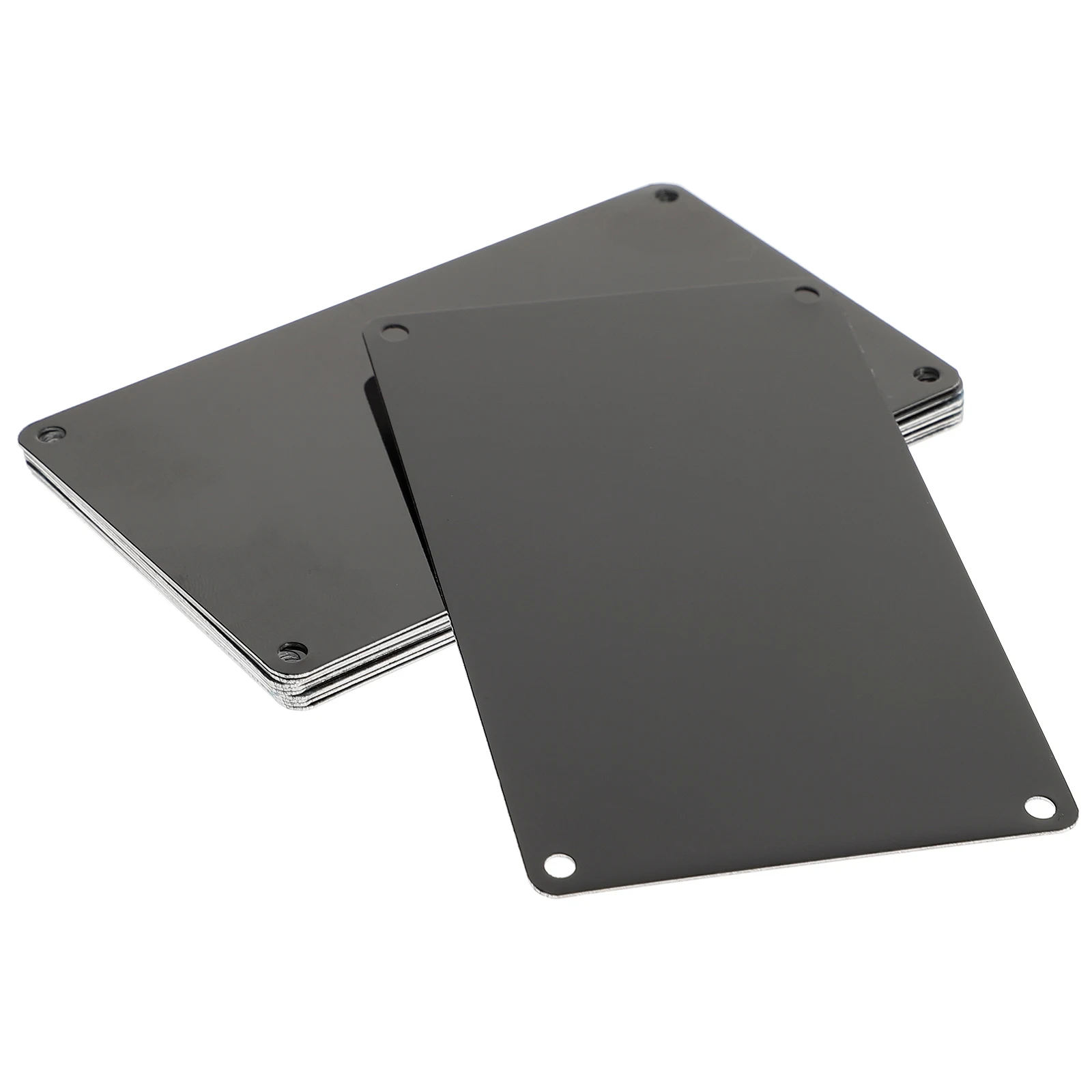 10pcs Black Aluminum Engraving Signs 100x60mm 0.5mm 4 Holes Blank Name Plates for DIY Door Plaques Gifts