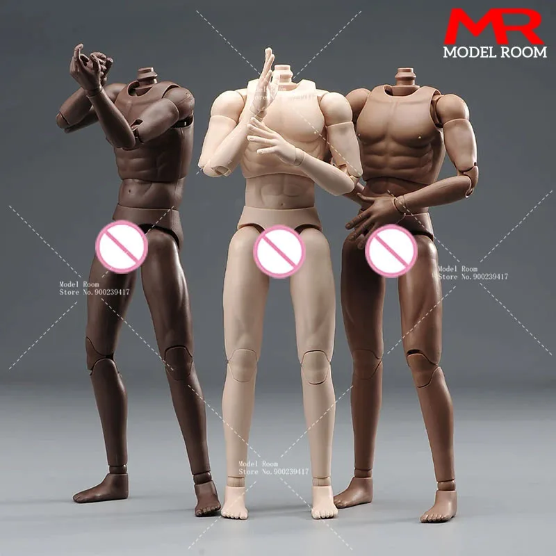 DT001 DT002 DT003 1/6 Male Soldier Super Flexible Joint Body with Soft Hands Feet 27cm Standard Muscle Action Figure Doll