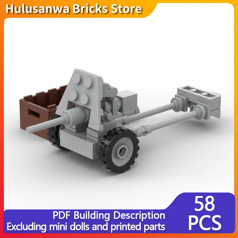 

Panzerabwehrkanone 36 WW2 Anti-Tank Gun Model MOC Building Bricks War Equipment Modular Gifts Holiday Assemble Children Toy Suit