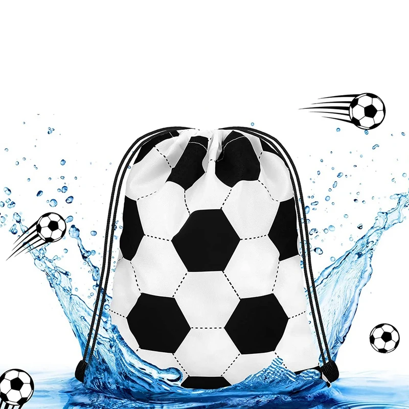 12 Pieces Soccer Style Candy Drawstring Bag Softball Soccer Basketball Volleyball Drawstring Bags