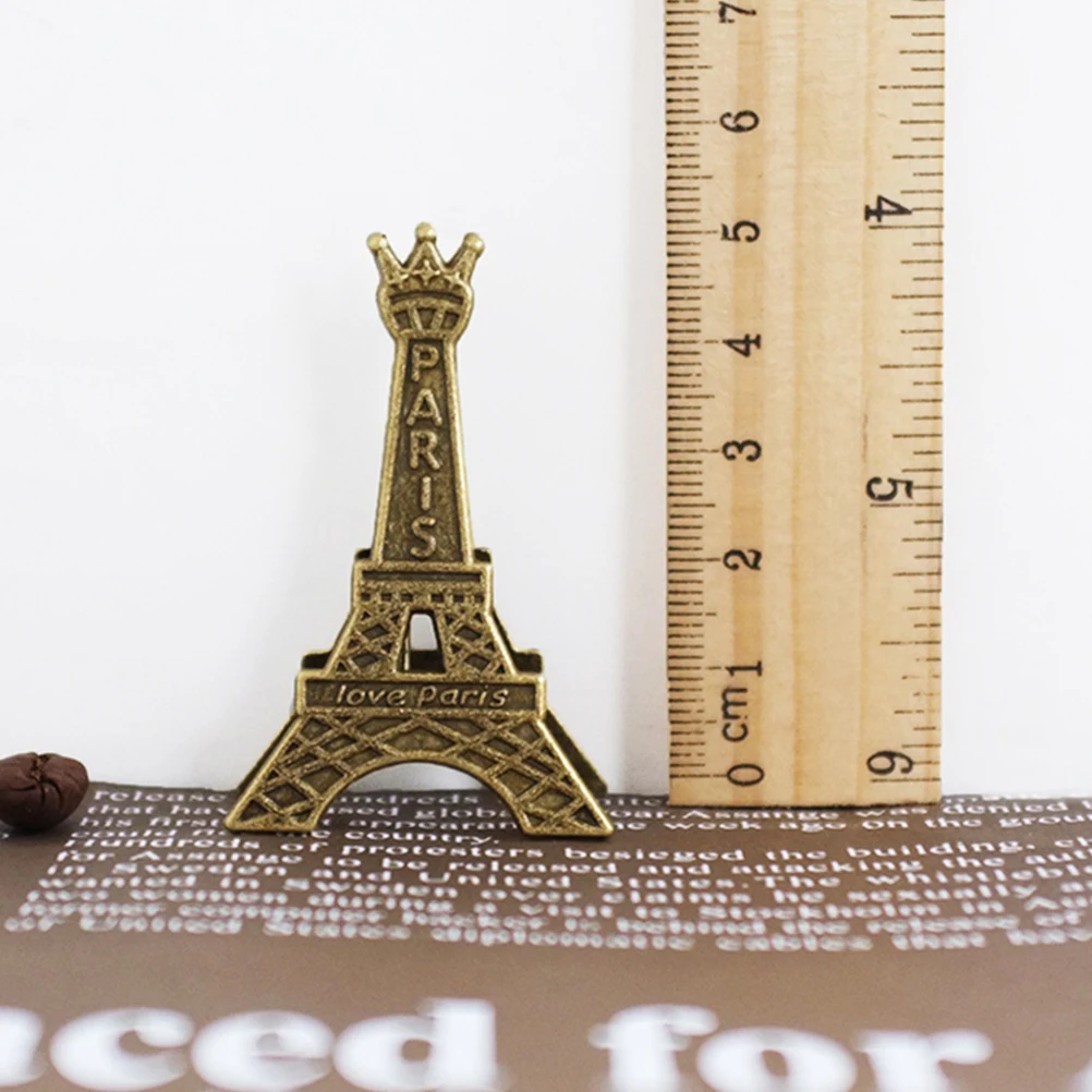 

12pcs Metal Memo Holder Eiffel Tower Shape Desk Card Stand Wedding Photo Note Clip Office Supplies
