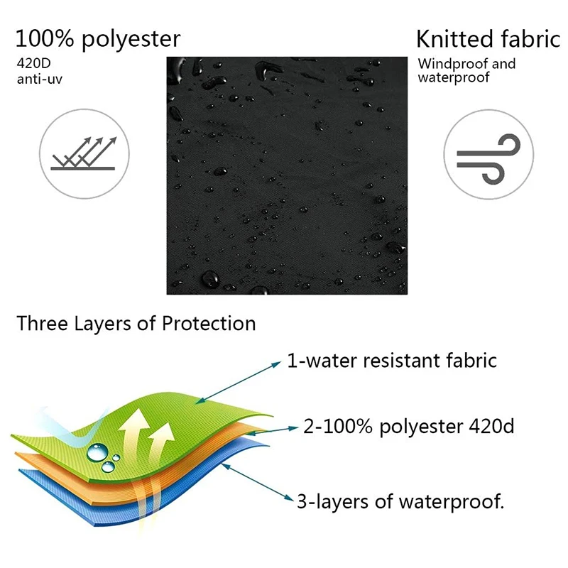 1 Pack Outdoor Sun Lounger Cover, Waterproof Garden Wicker Chair Sunbed Cover, Terrace Furniture Protection Layer-New