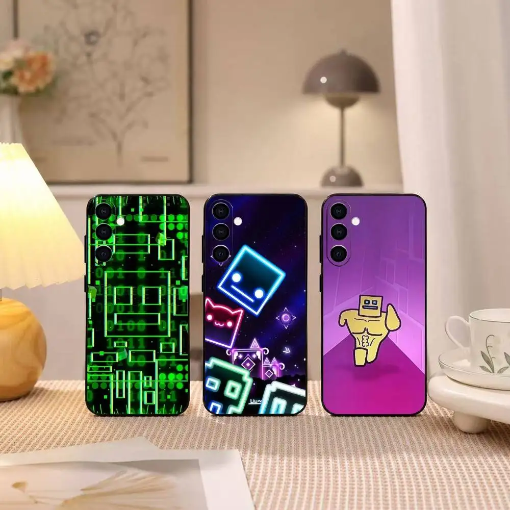 Game Geometrys Dashs gift  Phone Case For Samsung Galaxy A73,A72,A71,A70,A53,A52,A51,Others Soft Black Cover