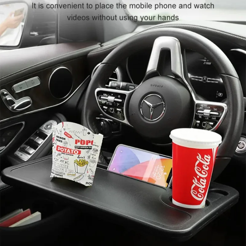 Car steering wheel dining table car interior supplies car dining plate drink holder multi-function writing desk car dining table