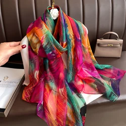 New Luxury Sunscreen Scarves Gift Couple Style Fashion Silk Hijab Winter 180*130CM Pashmina Scarf Women  Warm Cashmere Shawls