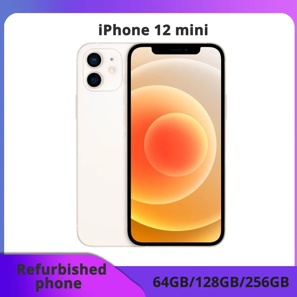 Telefono ricondizionato Apple iPhone 12 Mini IOS A14 Bionic Hexa Core in ottime condizioni 64/128/256 Go ROM 4 Go RAM