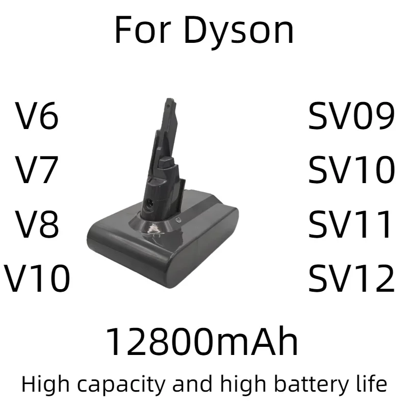 

12800mAh 21.6V suitable for Dyson vacuum cleaner V6 V7 V8 V10 series high endurance portable rechargeable battery 100% battery