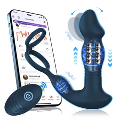 Ohio eur de prostate vibrant pour homme, anneau pénien, perles de poussée, plug anal remuant, vibromasseur sportif P, jouets sexuels pour adultes pour hommes genci, 8