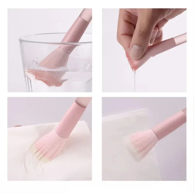 10pcs Pink Soft Makeup Brushes Set Cosmetic Foundation Blush Powder Brush Concealer Eyeshadow Kabuki Blending Makeup Brush Tools