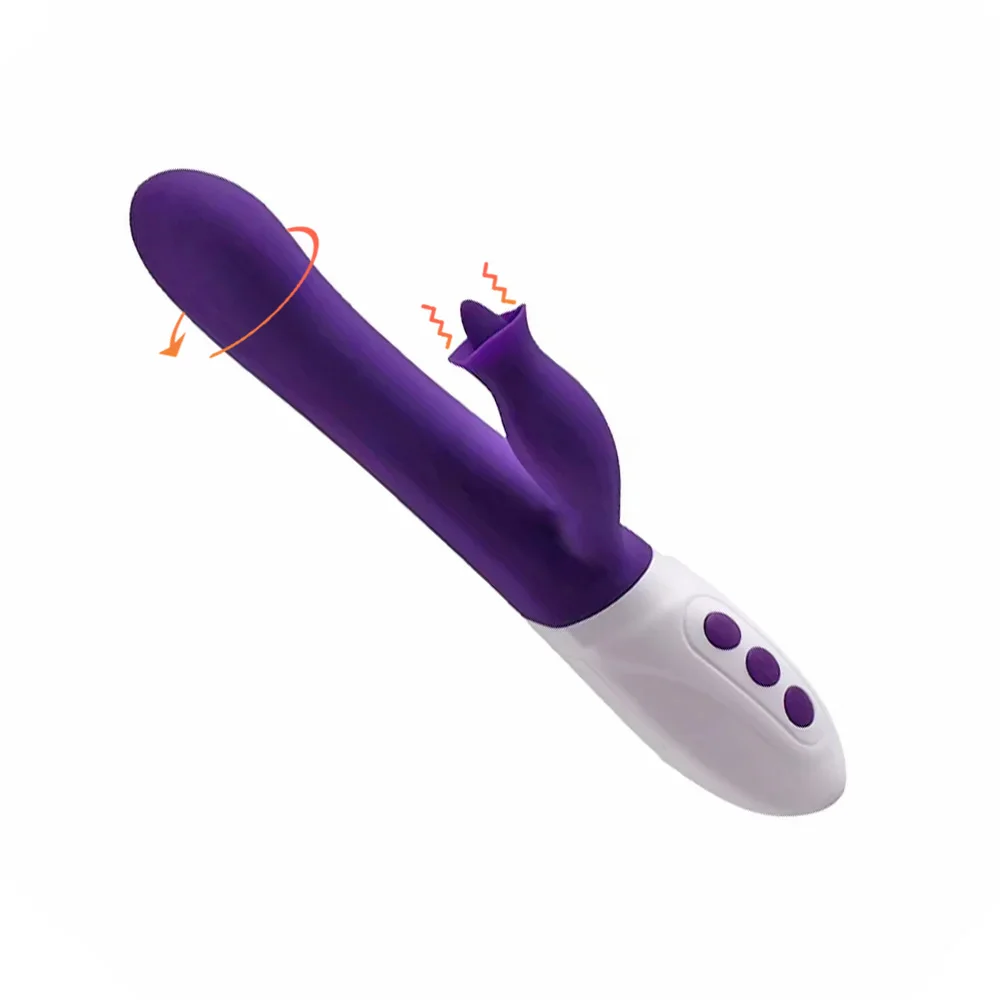Clitoris Tongue-licking Vibrator for Women, Female G-spot Internal Rotating Stimulator, Clitoral Vibrating Toy, Adult Sex Toys