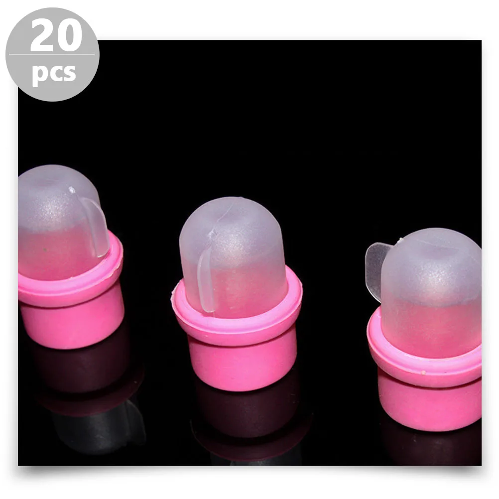 20Pcs Nail Soaker Covers Portable Soak Off Caps Comfortable Convenient DIY Nail Art Tool Convenient Soak Off Caps