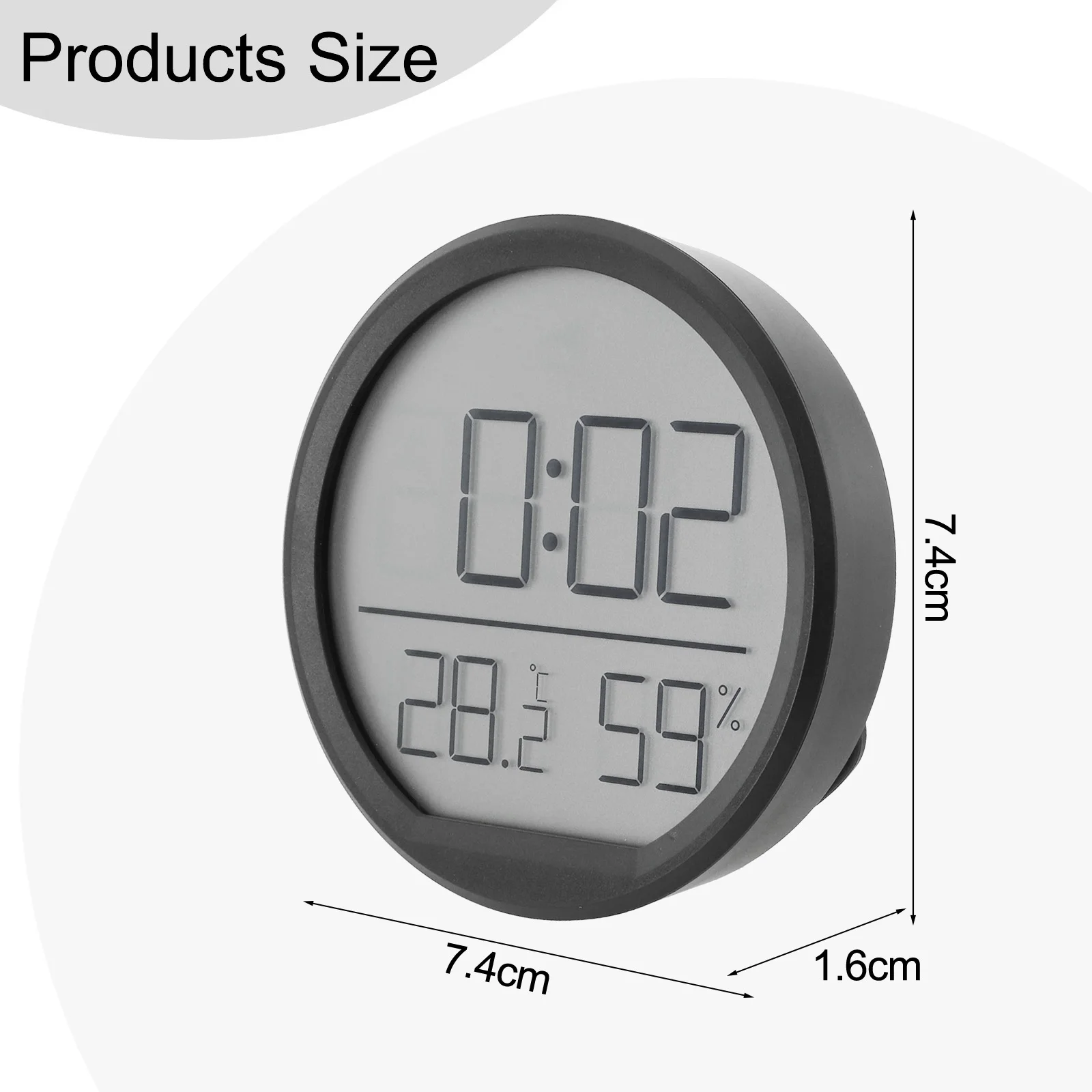 Digital Alarm Clock Thermohygrometer Clock Indoor Home Electronic Alarm Clock Kitchen Cooking Timer Desktop Decorative Ornaments