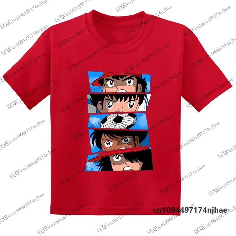 Hot Sale Anime Captain Tsubasa Le Petit Football Print Cotton Children's T-shirt Summer Boys Girls Clothes Casual Kids/Adult Top view 6