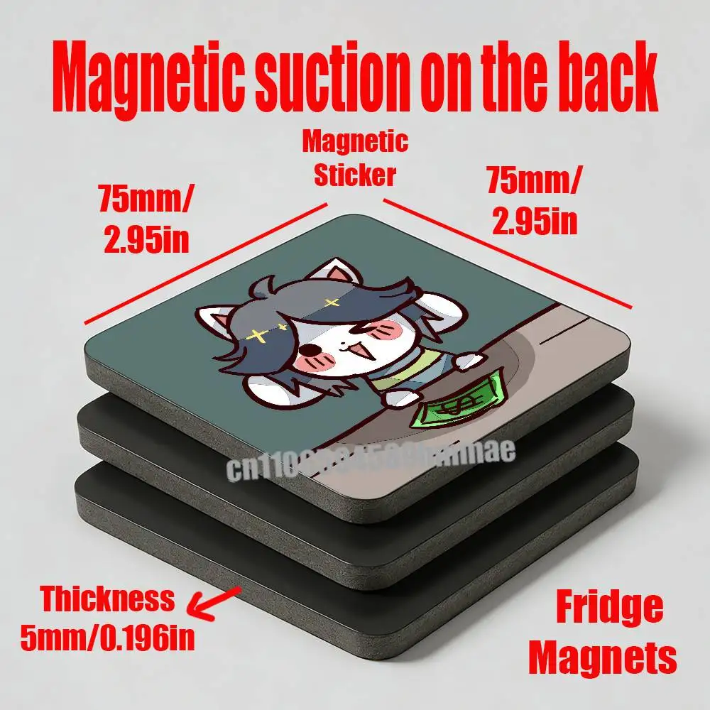For U-Undertale Temmie Refrigerator Magnets Metal Cabinet Custom Fridge Freezer Magnetic Cards Cover