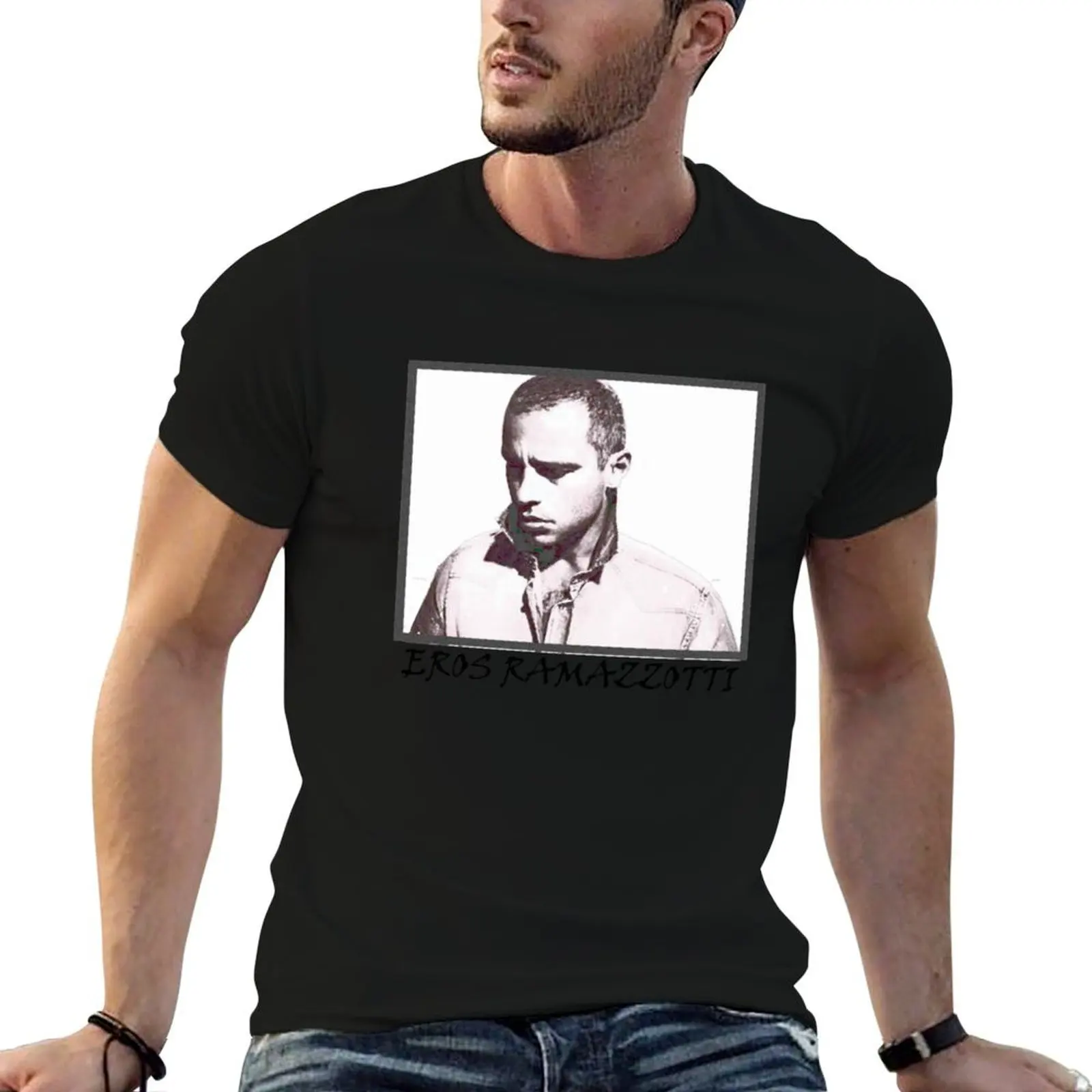 إيروس رامزوتي تي شيرت مضحك تي شيرت رجل تي شيرت رجل عادي تي شيرت للرجل القطن تي شيرت