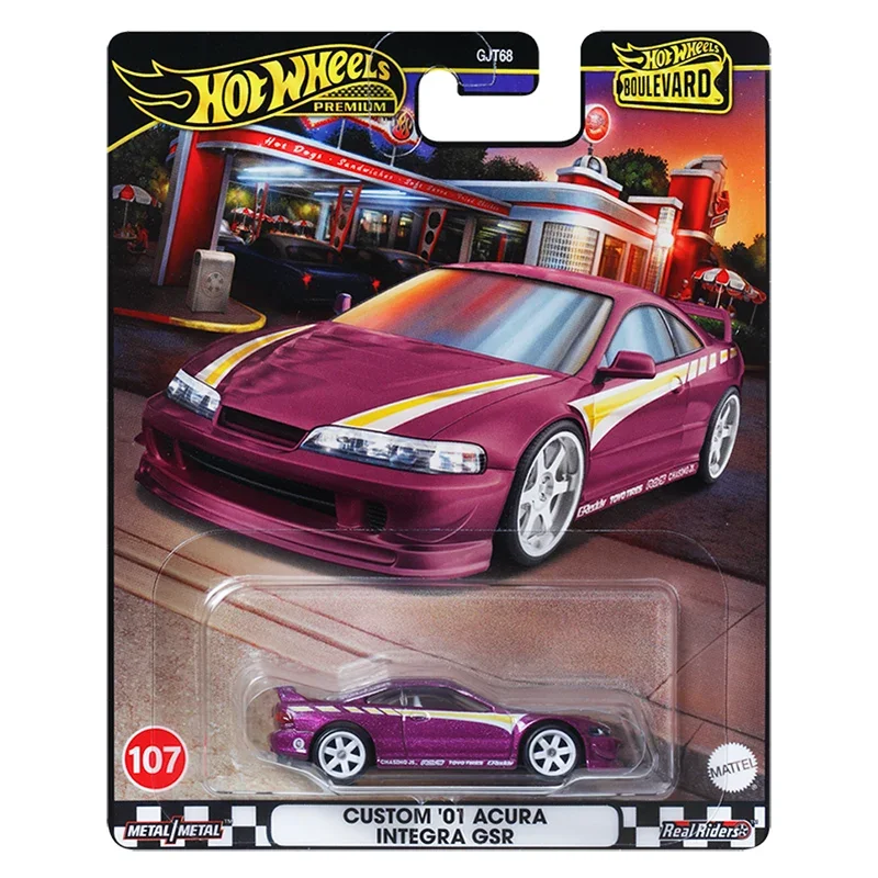 Genuine Hot Wheels Boulevard Premium Car Alloy Auto Mazda Gtr Custom Acura Meyers Tomaso Pantera Ford Models Toys for Boys 1/64