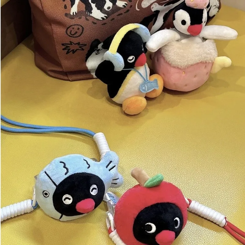 Llavero de Peluche de Pingüino con Audífonos, Muñeco de Peluche Adorable, Divertido Colgante de Dibujos Animados para Bolsos, Mochilas y Carteras, Regalo Sorpresa