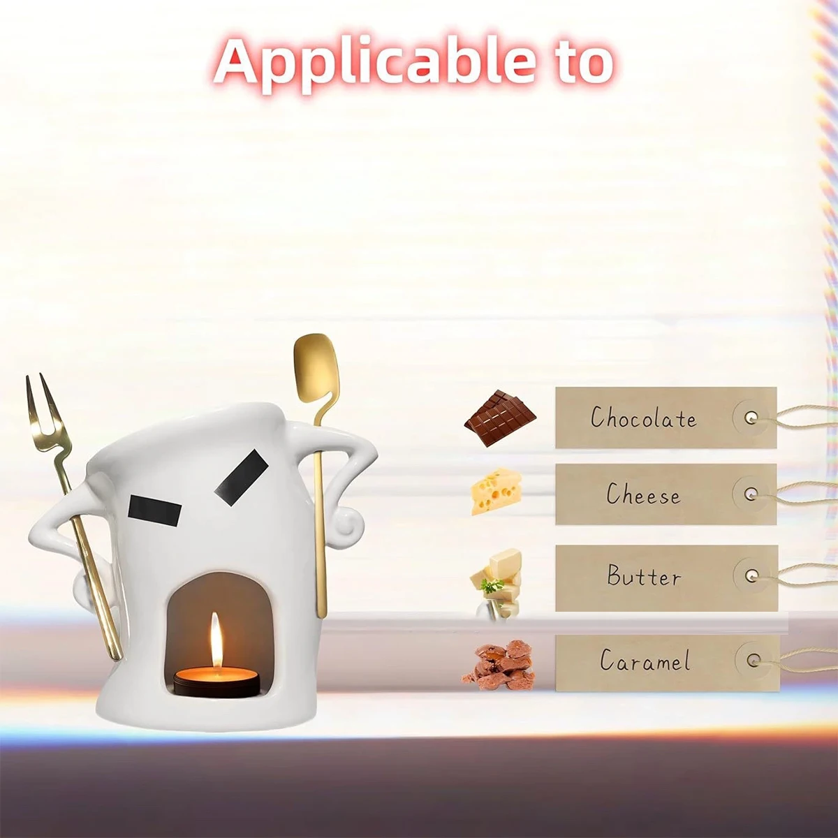 Personalized Fondue Set Cups With 1 Fork and 1 Included Mini Fondue Capacity, Shatter-Resistant Perfect Cheese, and Chocolate