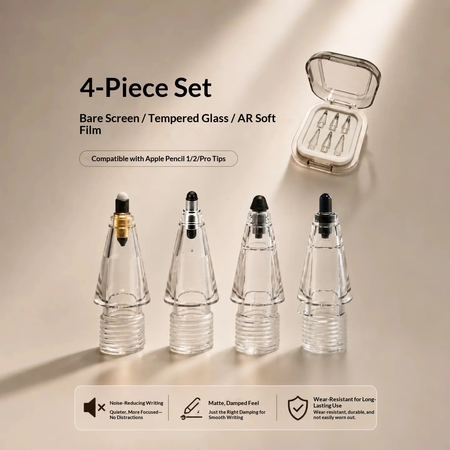 Silent Replacement Nibs Set for iPad Stylus, 1st & 2nd Gen Stylus Tips