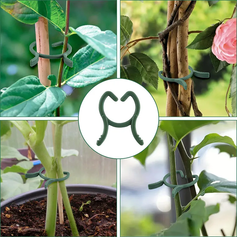 100/200PCS Plant Clips 3 Size Clips For Attaching Plants Garden Clips Plant Support Clips Climbing Plant Clips, Plant Clips