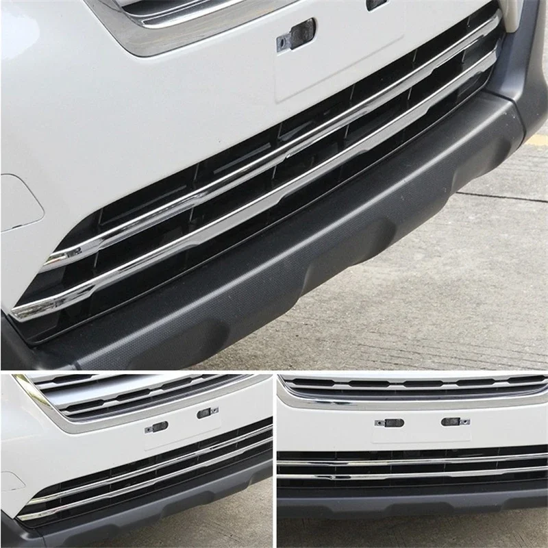 WELKINRY car auto cover For Subaru Outback 2014 2015 2016 2017 ABS chrome front head grille air intake vent trim