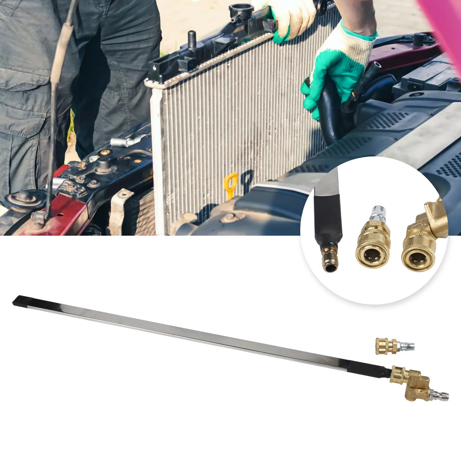 

Портативный инструмент для очистки радиатора, 4500 PSI, 60 см, для промывки радиатора, очиститель бака для воды автомобиля, автомобильные аксессуары