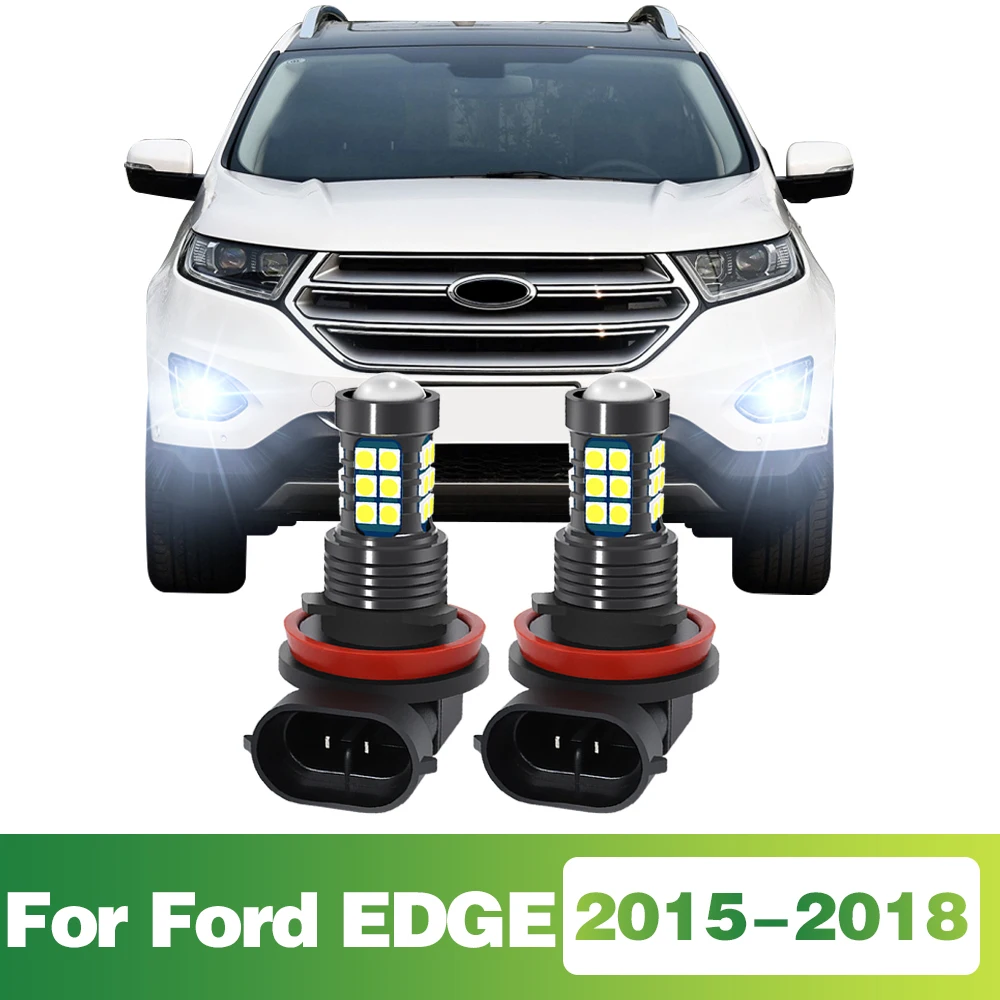 

2X LED Front Fog Lamp Car Light Bulbs Accessories For Ford EDGE MK2 2015 2016 2017 2018
