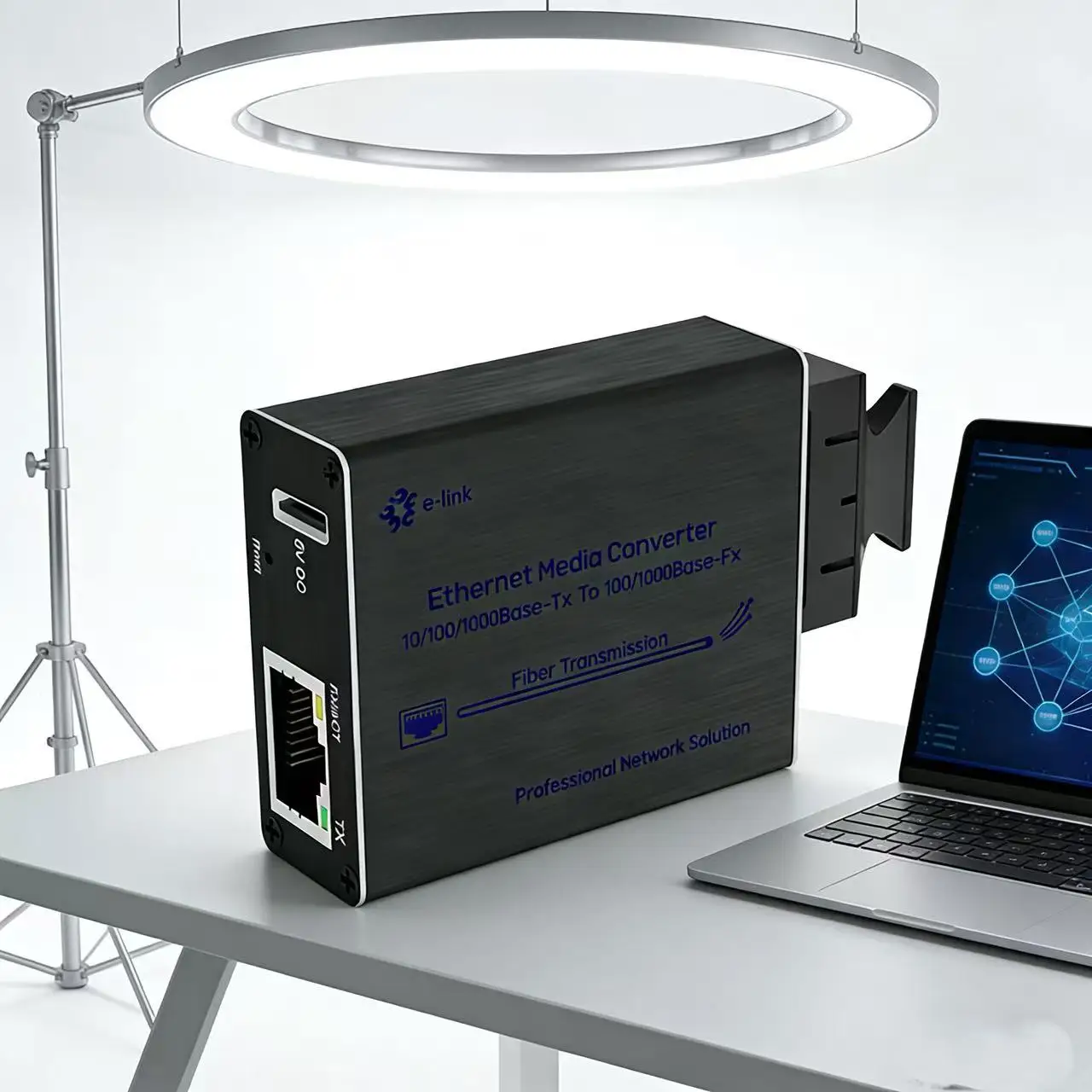 Micro Type 10/100/1000Base-Tx to 100/1000Base-Fx Ethernet Media Converter