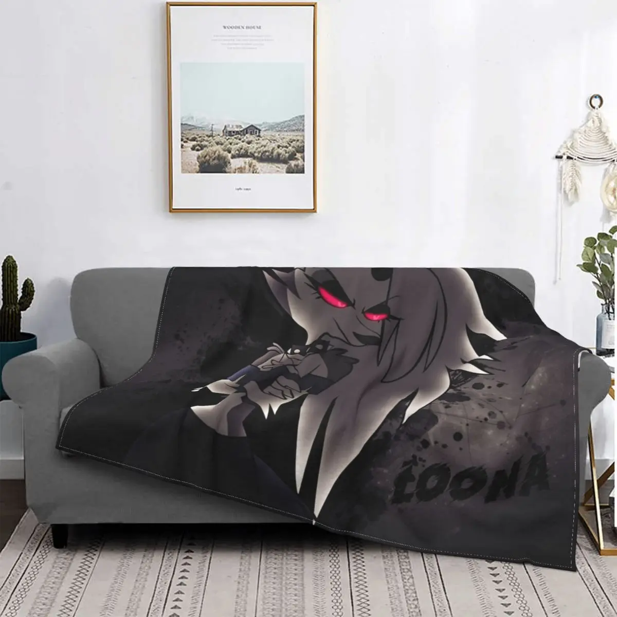 

Helluva Boss Blitzo Adult Animation Blanket Flannel Spring Autumn Loona Warm Throws For Winter Bedding