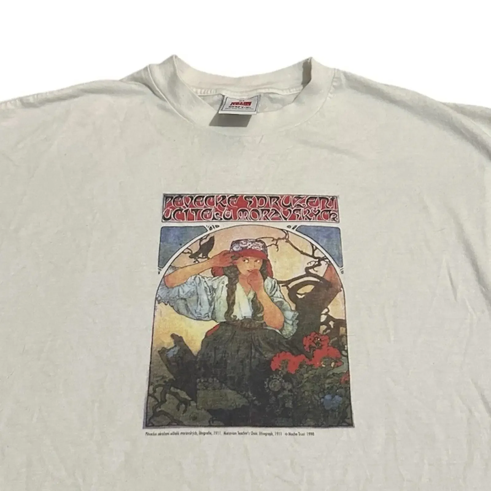 Maria Engelbreit Mucha Moravian Teacher Choir Vintage T Shirt Size XL vintage Washed graphic Casual Unisex