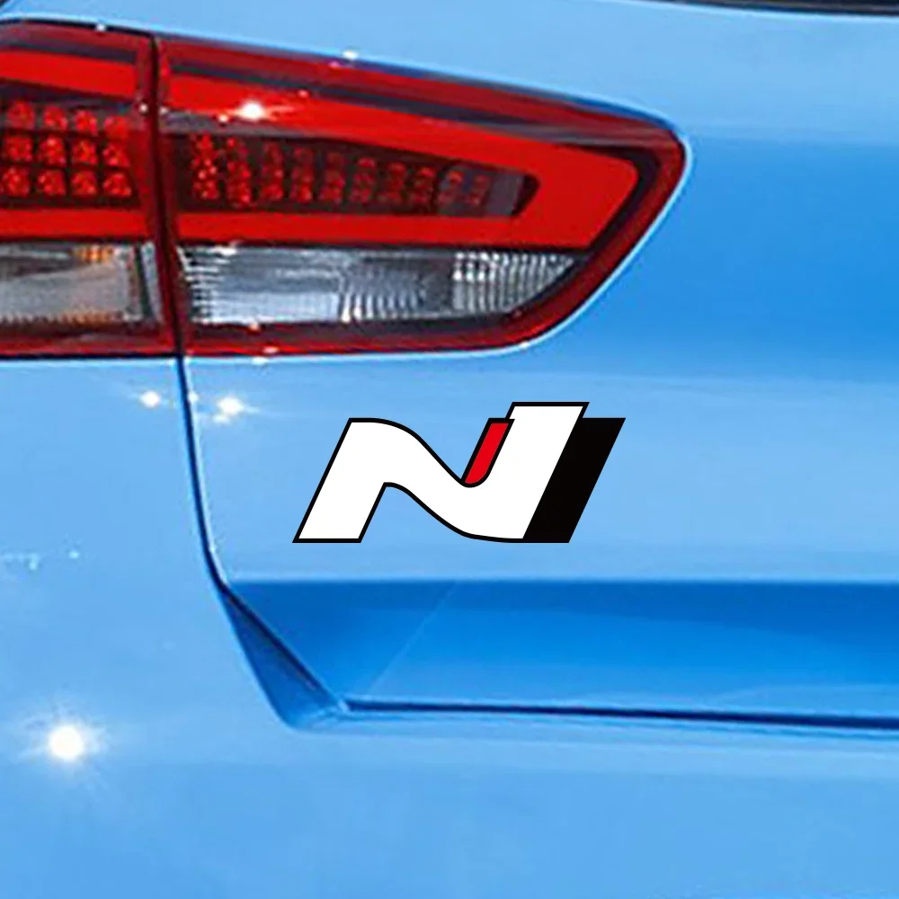 10x4.2cm N Performance Logo Car Sticker For Hyundai i30N i20 N ELANTRA IONIQ 5 N Racing Vinyl Decal Car Tuning Decor Accessories