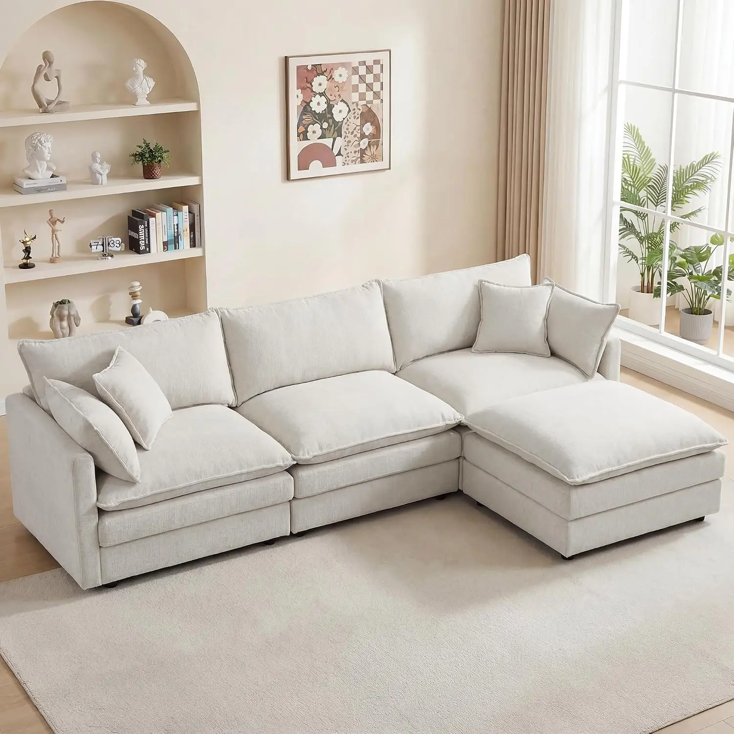 L Shaped Modular Sofa, 110.5