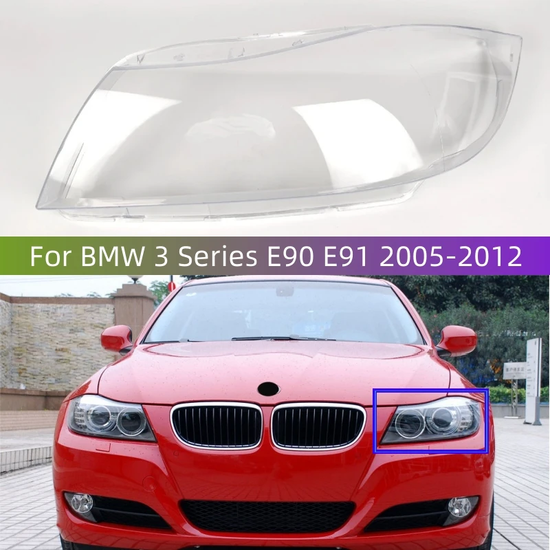 

For BMW 3 Series E90 E91 2005 2006 2007 2008 2009 2010 2011 2012 Car Headlights Glass Headlamp Frame Shell Clear Lampshade Cover
