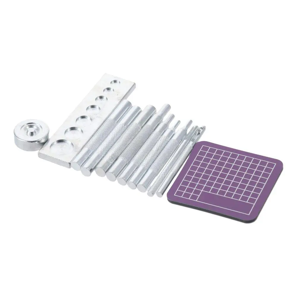 Stainless steel Leather Rivet Setter Silver, purple Rivet Leather Die Punch Leathercraft Punching Tools