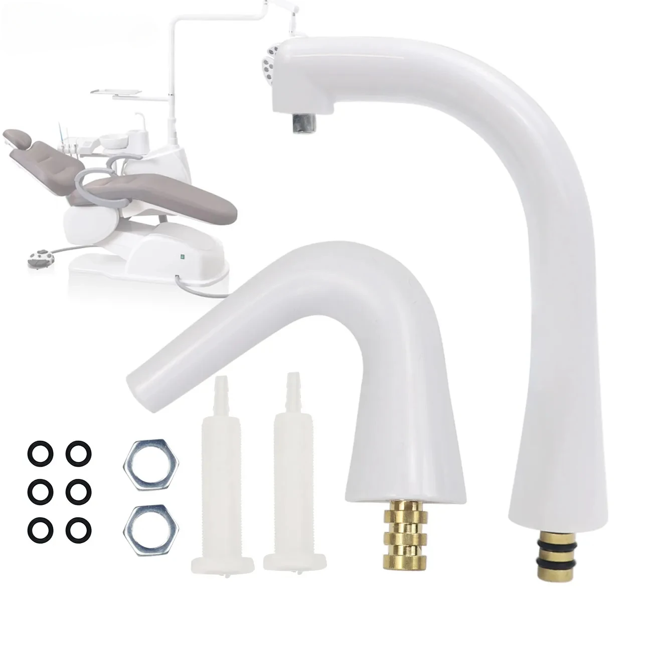 Tubo De Fluxo De Água Dental, Flush Pipe, Spittoon Cupping Tube, Tubo cerâmico, Fornecimento De Unidade De Encanamento, Cadeira Dental Acessórios