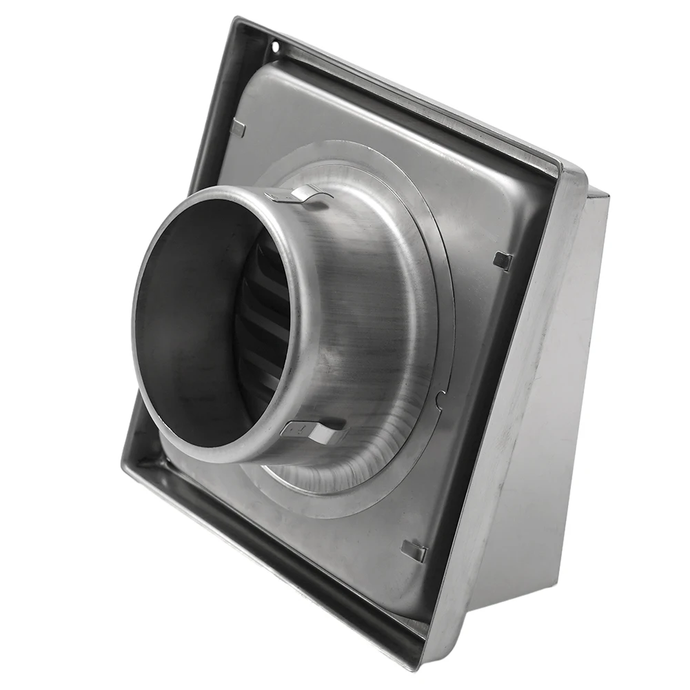 Parte cubierta de ventilación de aire 100mm 304 extracto de ventilación de aire de acero inoxidable cubierta de conducto de pared de inodoro de baño para campana extractora