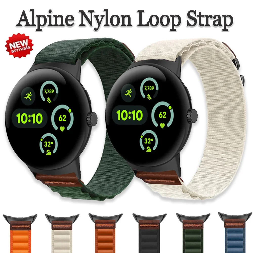 Alpine Nylon Loop Strap For Google Pixel Watch 4 3 2 1 45/41mm Sports Wristband For Google Pixel Watch Smartwatch Band Accessory