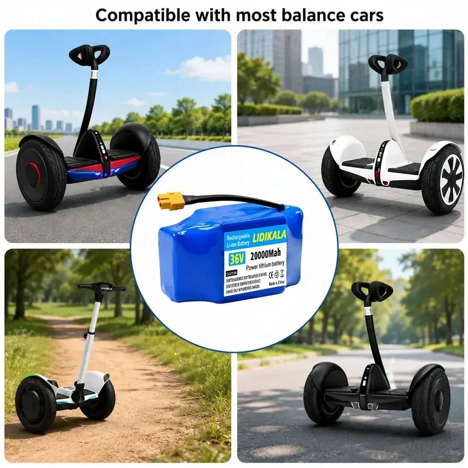 Neues Upgrade 10S2P 36V 20000mAh Lithium-Akku-Pack mit eingebautem BMS-Schutz, Ersatzakku für selbstbalancierende Roller, Hoverboards und elektrische Einräder. – Detail 5