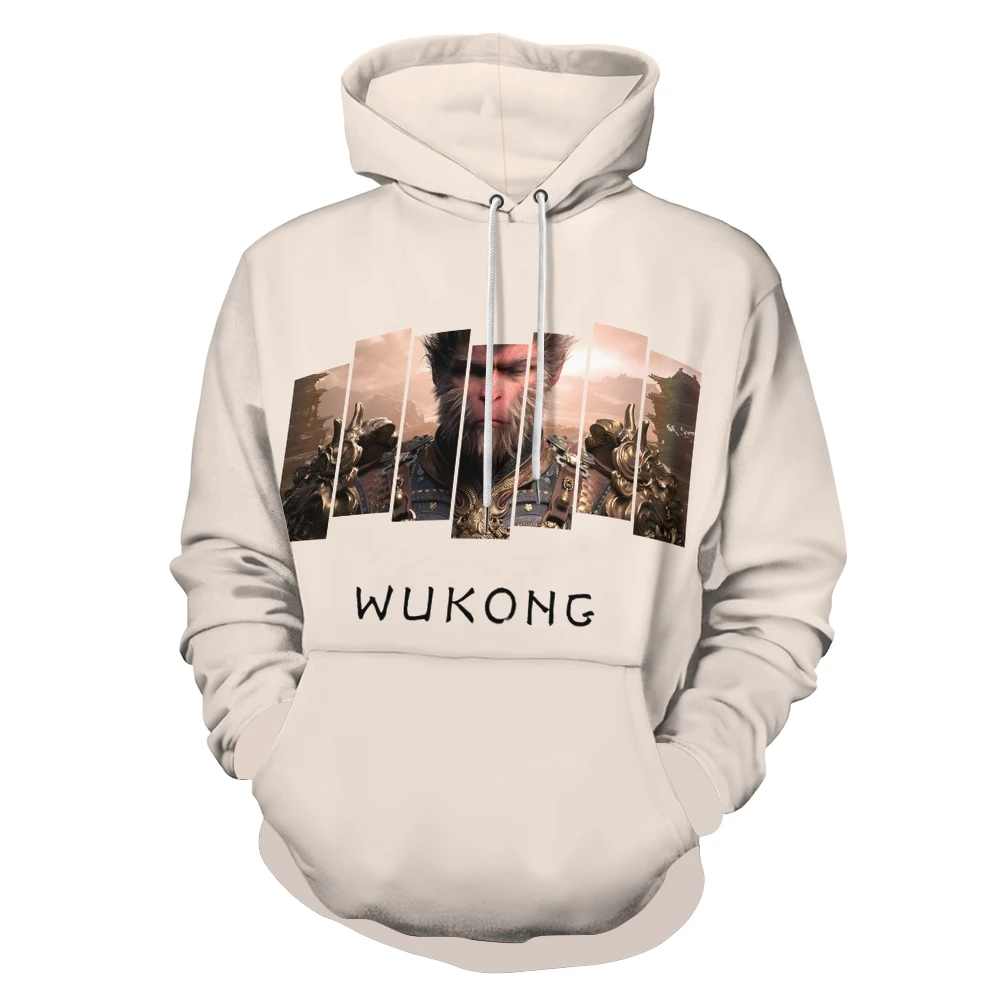 Black Myth Monkey King Steam game same style printed fashion hoodie men and women loose round neck hooded clothes trend